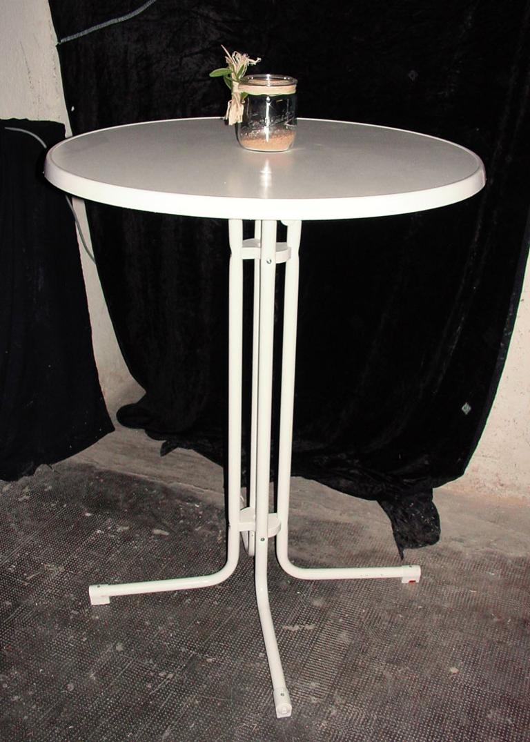 Kunststoff-Stehtisch weiß, klappbar Kunststoff-Stehtisch weiß, klappbar
